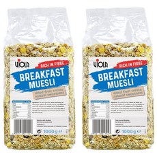 VIOLA 早餐穀片 富含纖維, 1kg, 2包