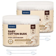 마더케이 신생아유아면봉 혼합팩 위생면봉 300p + 안전면봉 85p 세트, 2세트