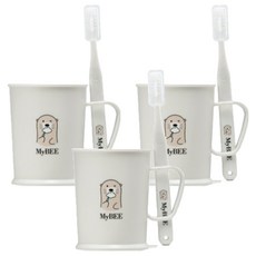 由 MyB 甘蔗製成的兒童牙刷杯套組, 3套