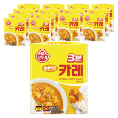 오뚜기3분 카레 순한맛, 200g, 15개