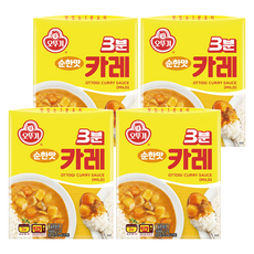 OTTOGI 不倒翁 3分鐘即食咖哩 原味, 200g, 4個