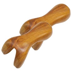 生命點刮痧指壓按摩器, 2個, 木材（Y 形）