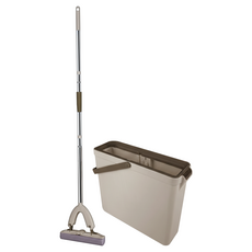 PRO MOP 布魯拖 不沾手膠棉拖把組 2布 Q064, 1組