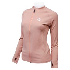 TUBE TREE 女款指洞防曬上衣 B6213, 鮭魚粉