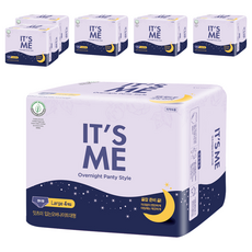 잇츠미 유기농 입는 오버나이트, 대형, 4개입, 6개