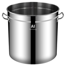 발룬피니 대용량 강화 스텐 들통, 40cm, 실버, 1개