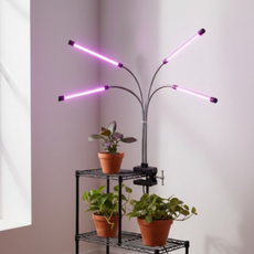 레나에너지 LED 식물재배 성장 인테리어 생장등 4구 블랙, 기타색, 1개
