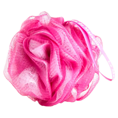 La Maison du Savon de Marseille 馬賽皂之家 雙色沐浴球 三層綿密網洞 細緻有彈性 添加掛繩 易晾乾, 玫瑰粉, 1入, 1個