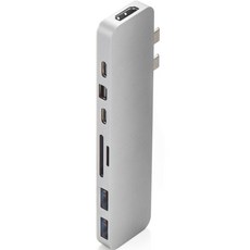 하이퍼 드라이버 도킹 스테이션 8 IN 1 USB-C 허브 GN28D-GY, 그레이, 1개