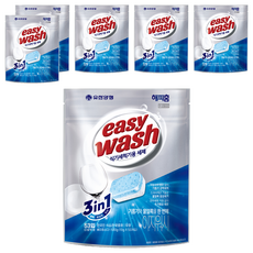해피홈 유한양행 이지워시 식기세척기 세제 베이킹소다 53p, 530g, 6개