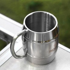 Kitchen-Art 雙層啤酒杯, 銀, 1個, 420ml