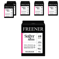 FREENER New 超薄翅膀型衛生棉, 中型, 10入, 6個