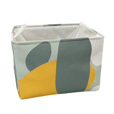 桃子圖案多用途布質整理收納箱 洗衣籃, 綠色, 1個