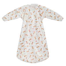 베이비클로 긴팔 지퍼형 이유식 턱받이, 기린브라운, 1개입, 1개