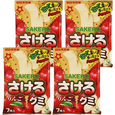 UHA 味覺糖 撕吧 軟糖 蘋果味, 32.9g, 4包