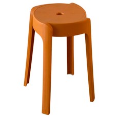 일상도구 원형 간이 스툴, 오렌지, 1개