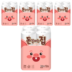 Donjalbeoneunjip 3層捲筒衛生紙, 12入, 30m, 5個