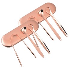 Zibato Zicl 舌苔清潔器 刮舌器 3種組 玫瑰金 Z2055, 2組