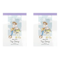 TOY STORY 玩具總動員 返校日便條本, 紫色, 100張, 2個