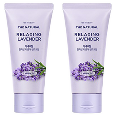 온더바디 더내추럴 핸드크림 릴랙싱 라벤더향, 75ml, 2개