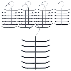 防滑塗層領帶架, 黑色, 8個