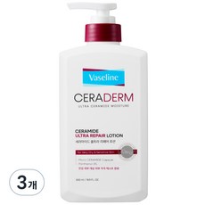 애경바세린 세라덤 울트라 리페어 바디로션, 500ml, 3개