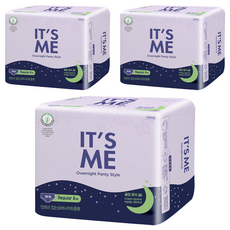 IT'S ME 夜用衛生棉 褲型, 3包, M(85~95號), 4片