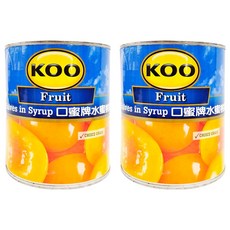 KOO 口蜜牌 水蜜桃罐頭, 825g, 2罐