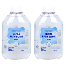 레시피박스 어린이 울트라 목욕 바스슬라임 퓨어, 520ml, 2개