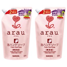 아라우 온 가족 포밍 핸드 솝 리필용, 허브향, 2개, 500ml
