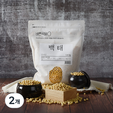 바른곡물 국산 백태, 1.6kg, 2개