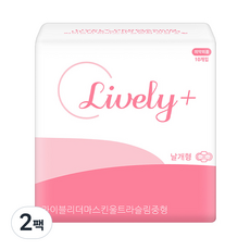 Lively 더마스킨 생리대, 10개입, 2개
