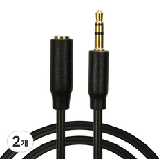 컴길 3.5mm 단자 AUX 스테레오 연장 케이블 5m, 혼합색상, 2개