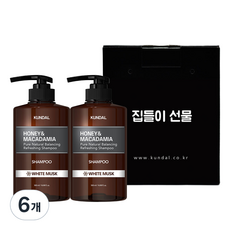 쿤달 베이직 선물세트 2구 화이트머스크향 집들이선물 A타입, 500ml, 6개