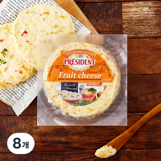 프레지덩 살구앤아몬드 크림치즈, 125g, 8개, 1개입