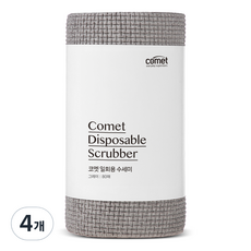comet 一次性菜瓜布 (韓國製造), 4個, 灰色, 80入