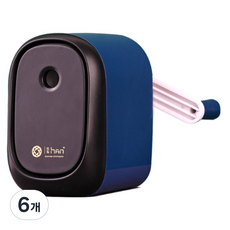 일상속반짝 데스크 연필깎이, 블루, 6개