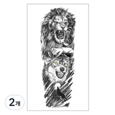 gelluna 男士長袖DIY紋身刺青貼紙, 2個, T-77