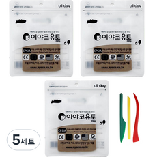 이야코 소프트 유토 200g x 3p + 주걱칼 3종 세트, 5세트, 혼합색상