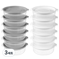 comet Kitchen可微波保鮮盒 450ml, 灰色 6入+白色 6入, 3套