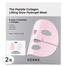 COSRX The Peptide胜肽膠原蛋白提拉光澤水凝膠面膜, 2個, 3入