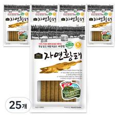 델리가든 자연황태 강아지 간식 져키, 황태 + 브로콜리 혼합맛, 80g, 25개