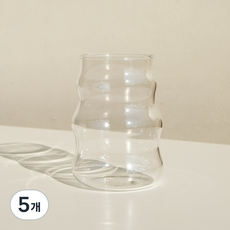 하니니키친 클라우드 내열 유리컵 520ml, 투명, 5개