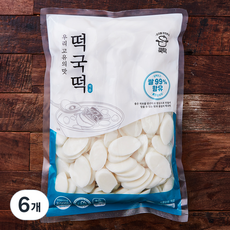 쿡탁 우리 고유의 맛 떡국떡, 1kg, 6개