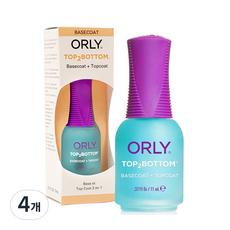 오를리 탑2바텀 네일 베이스코트 앤 탑코트, 11ml, 4개