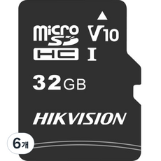 하이크비전 마이크로 SD 카드 HS-TF-C1 어댑터포함, 32GB, 6개