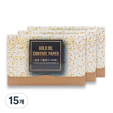 쉬즈라인 금분 기름종이, 15개, 100개입