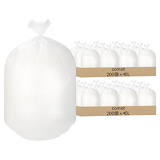 comet 抽取式回收塑膠袋 乳白色, 40L, 400張