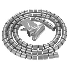 PowerSync 群加 纏繞管保護套電線理線器 附理線夾 ACLWAGW525S 25mm × 5m, 銀色, 1條