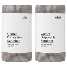 comet 拋棄式菜瓜布, 灰色, 2捲, 80個